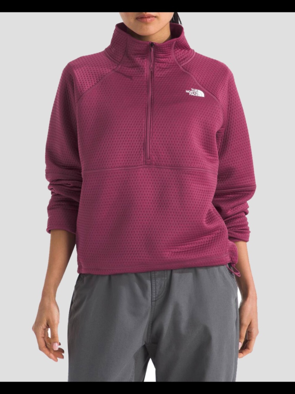 TNF The North Face Dot Knit Thermal 1/4 Zip Cyber Berry Medium